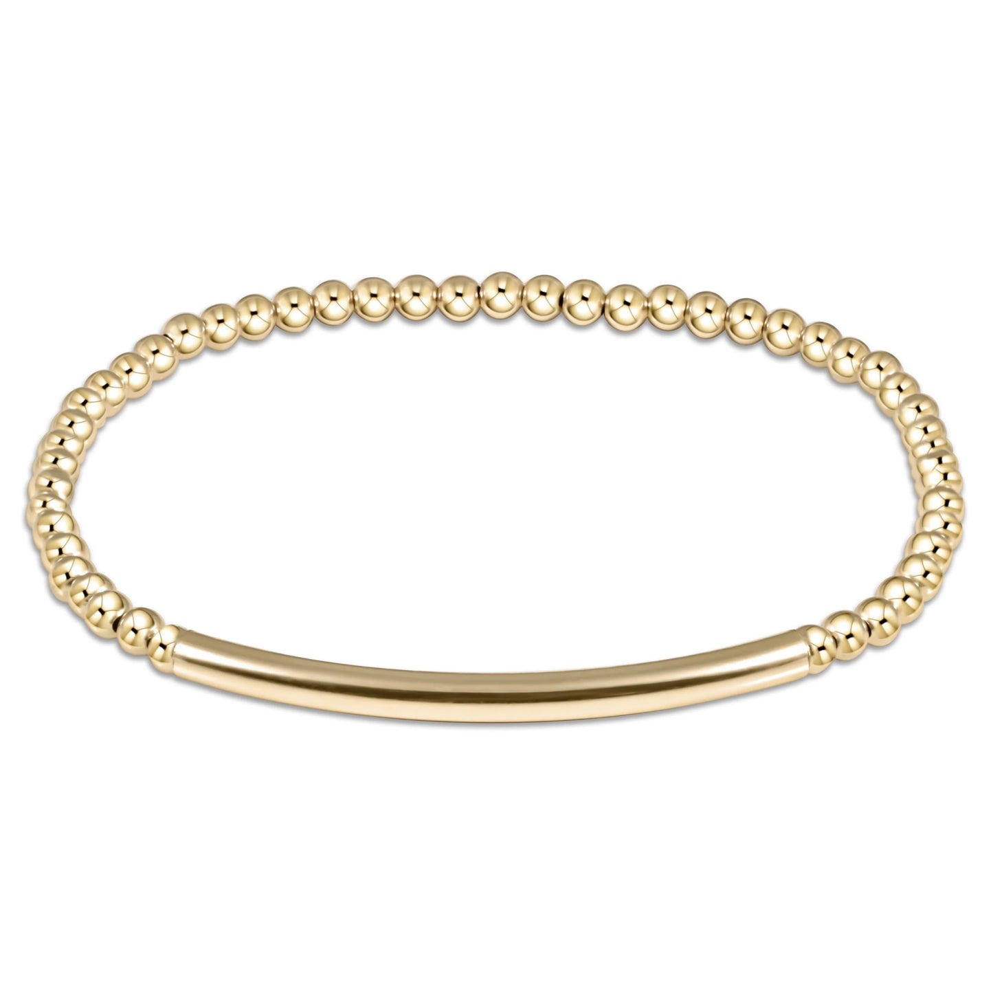 E Newton Classic Gold 3mm Bracelet Bliss Bar Smooth