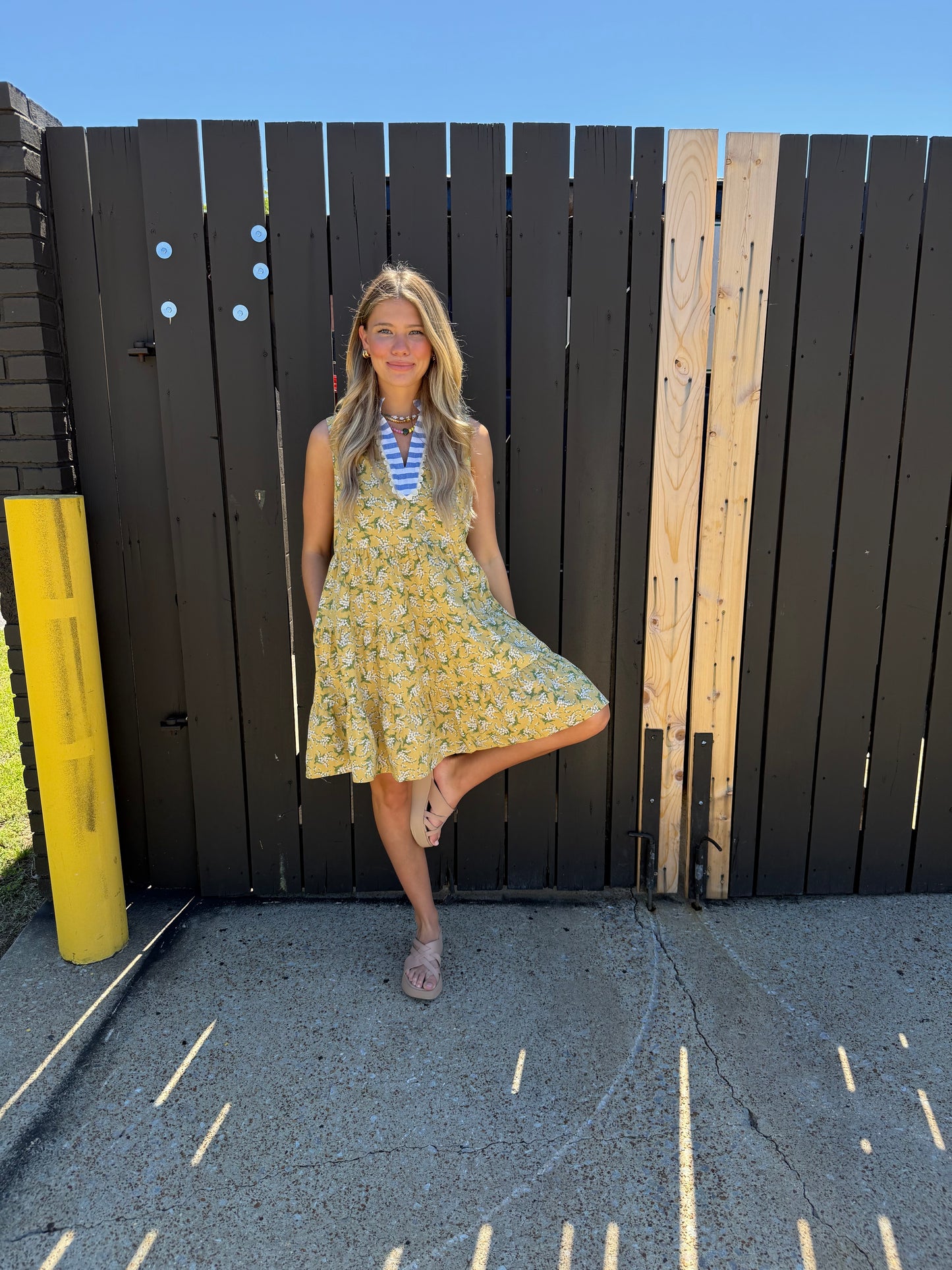Baylor Floral Stripe Dress