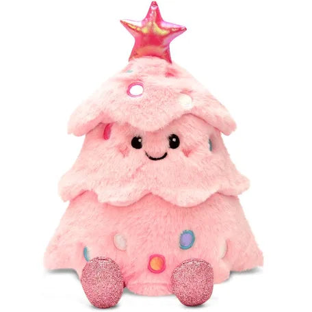 Glitter Pink Christmas Tree Plush