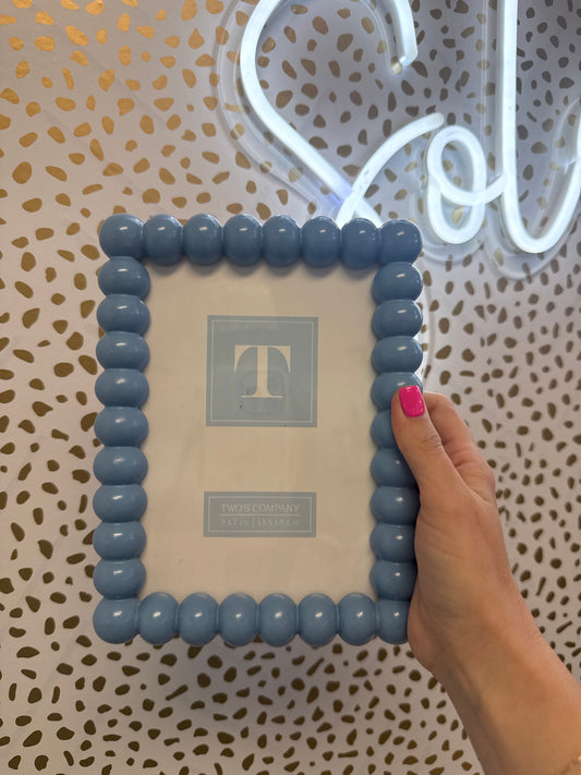 Hobnail Frame 5x7 Blue