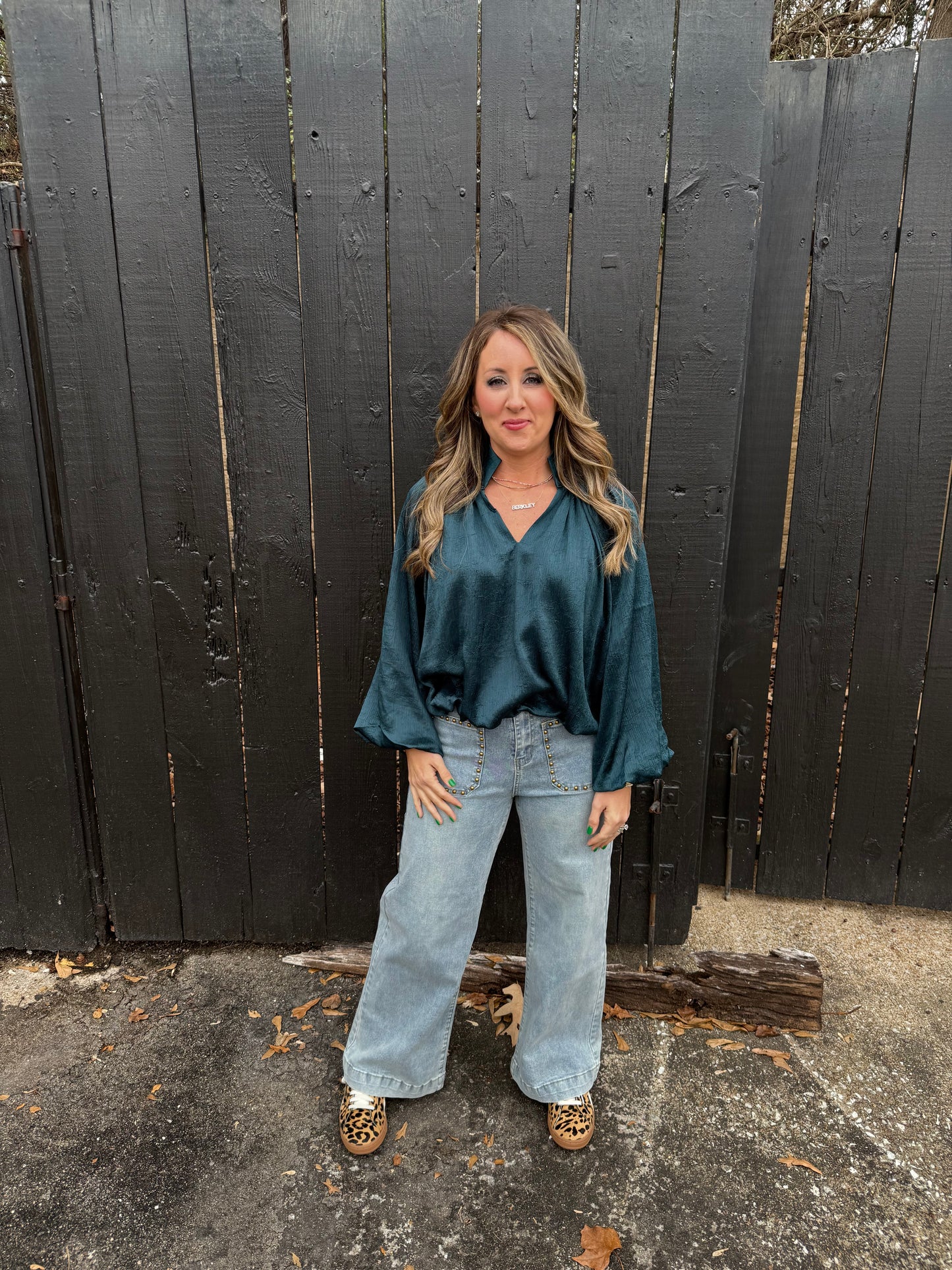 Out On The Town Green Top