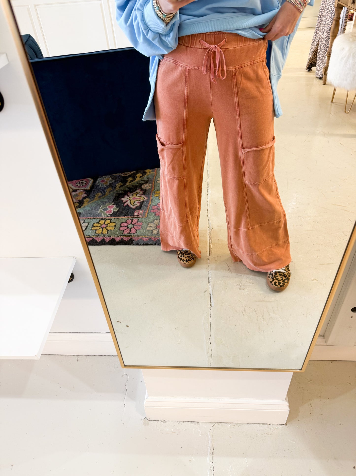 Willow Pocket Wide Leg Rust
