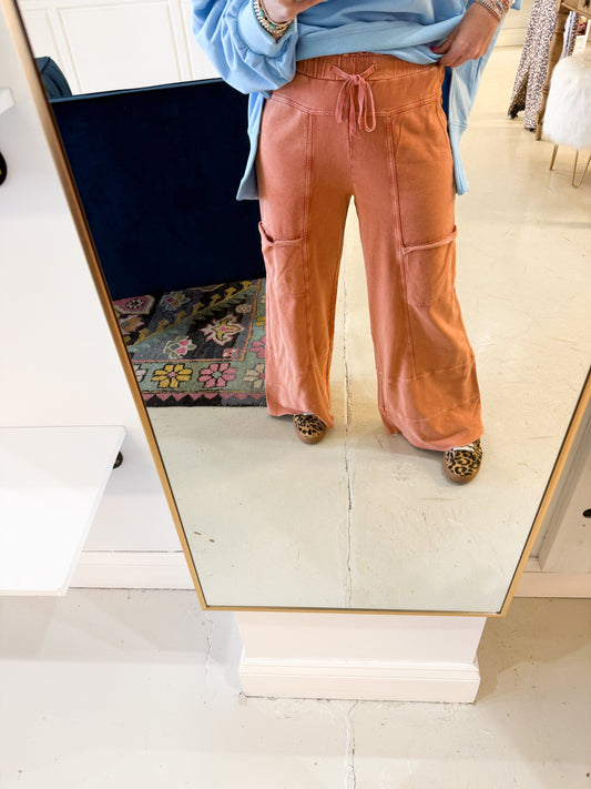 Willow Pocket Wide Leg Rust