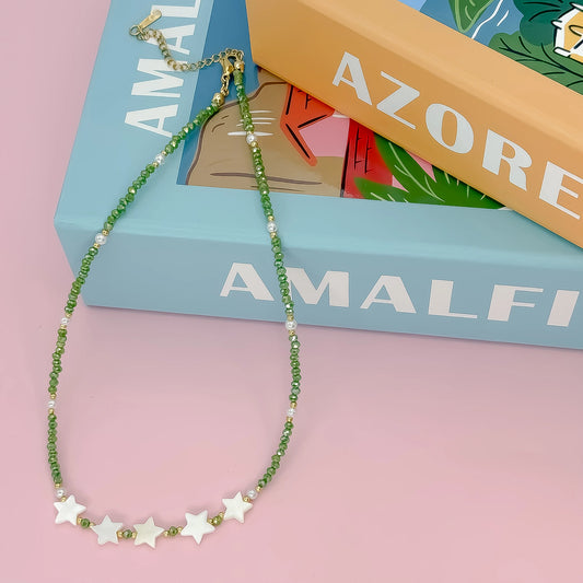 Twinkle Stars Necklace Green