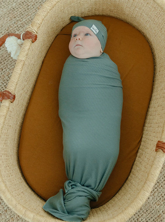 Copper Pearl Swaddle Moss