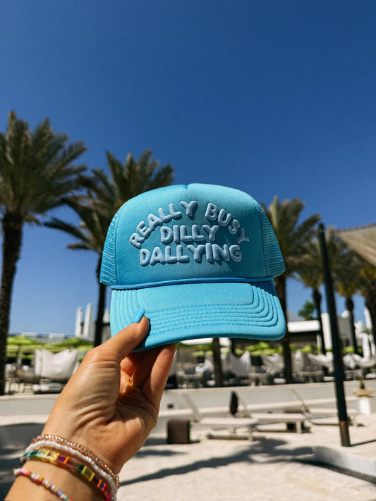 Dilly Dally Trucker Blue