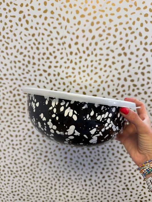 Black Swirl Small Mixing Bowl