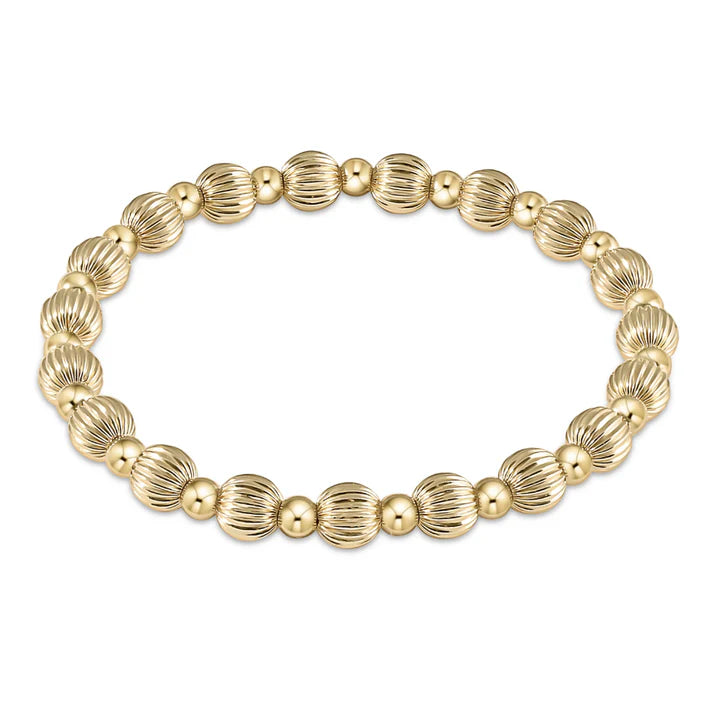 E Newton Dignity Grateful 6mm Gold Bracelet