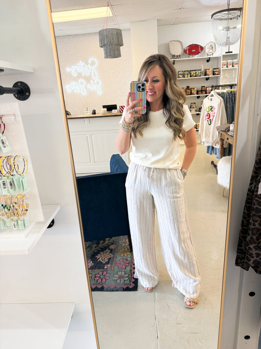 Z Supply Henri Striped Wide Leg Pant
