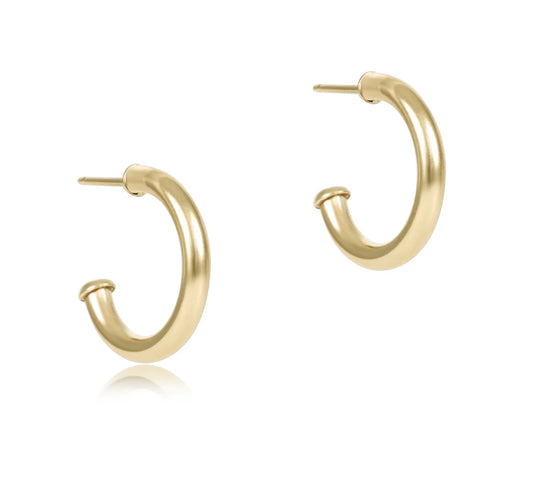 E Newton Round Gold 0.5” Hoop 2mm Smooth