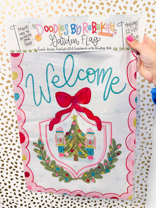 Nutcracker Crest Garden Flag