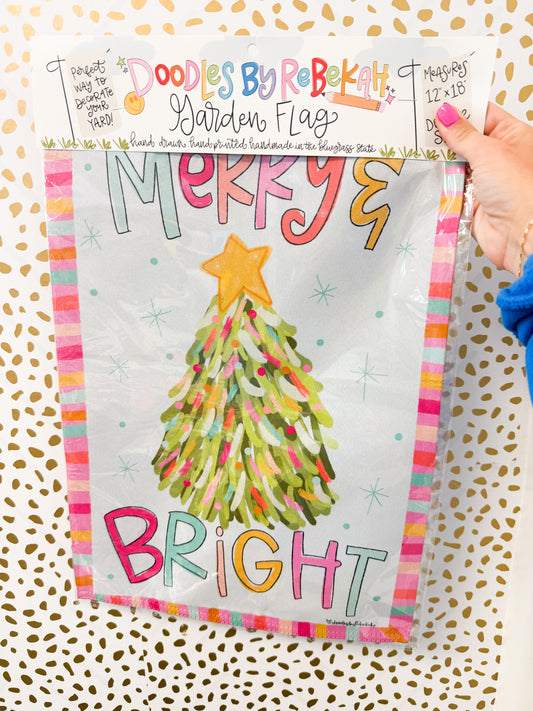 Merry and Bright Garden Flag