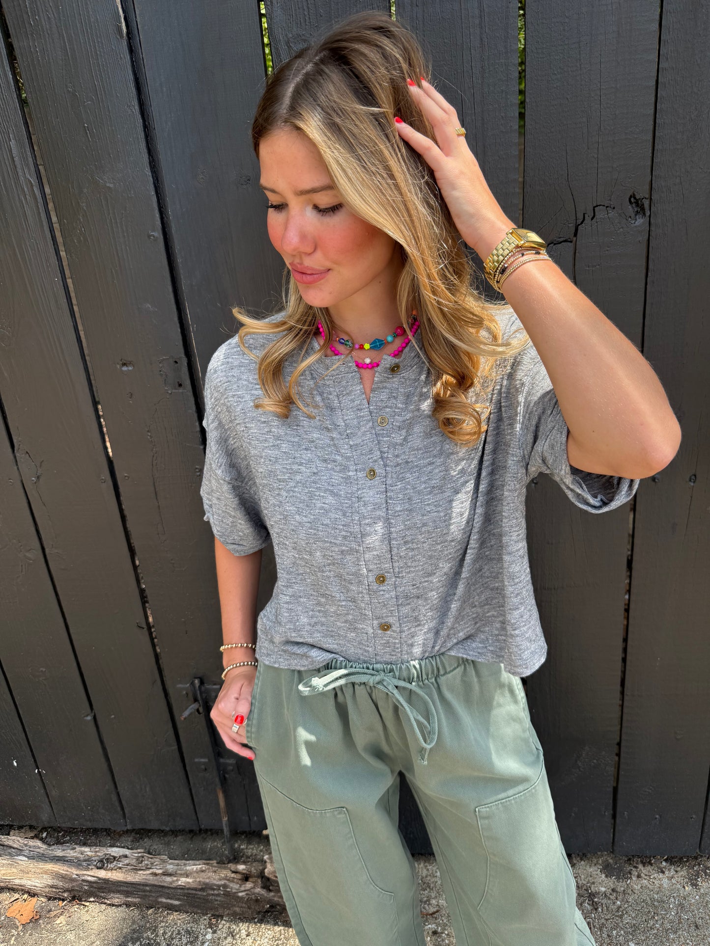 Lindy Grey Top