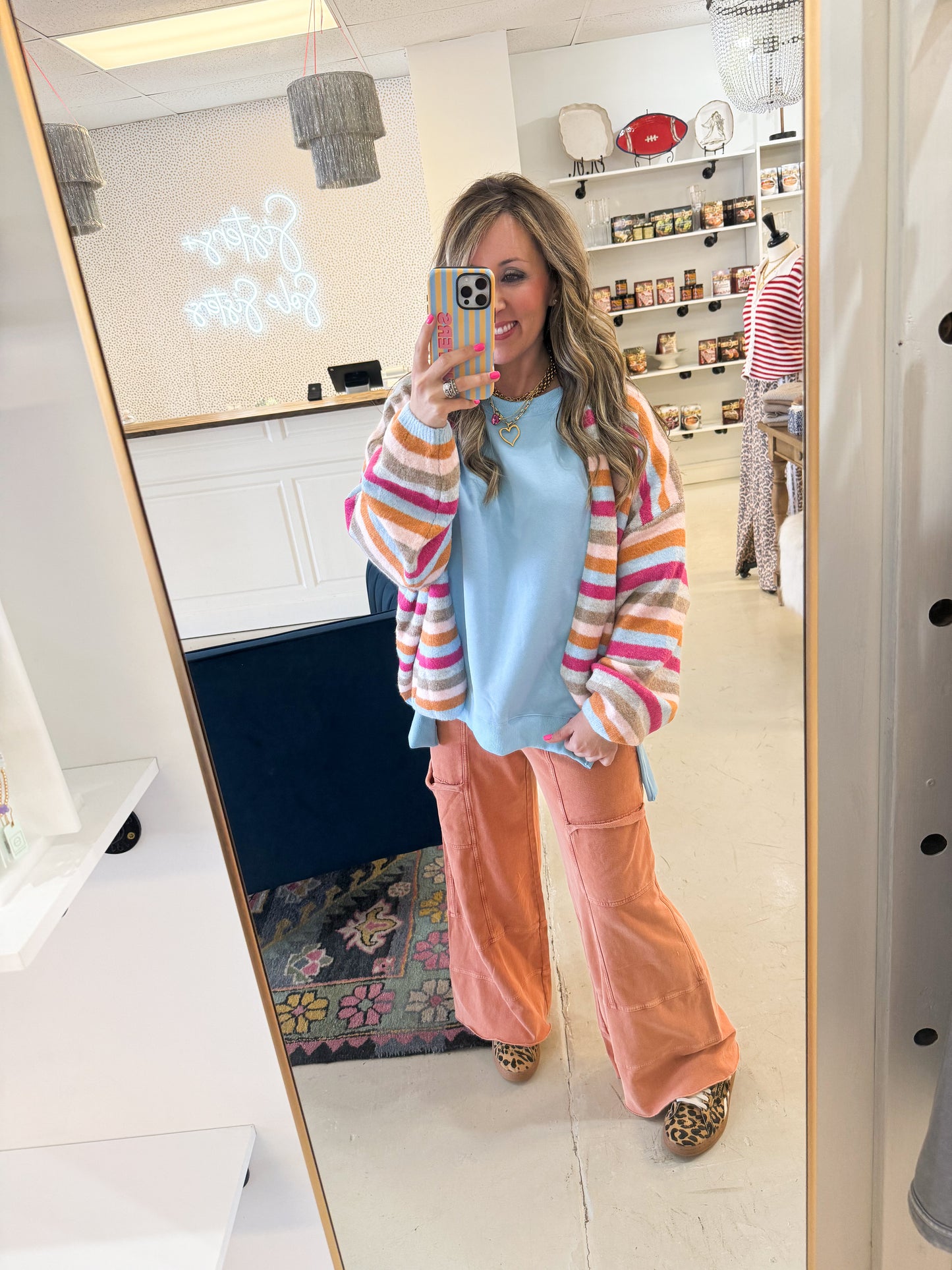 Claire Stripe Cardigan