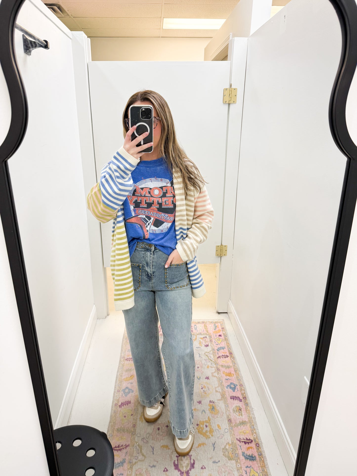 Stripes For You Cardigan Taupe