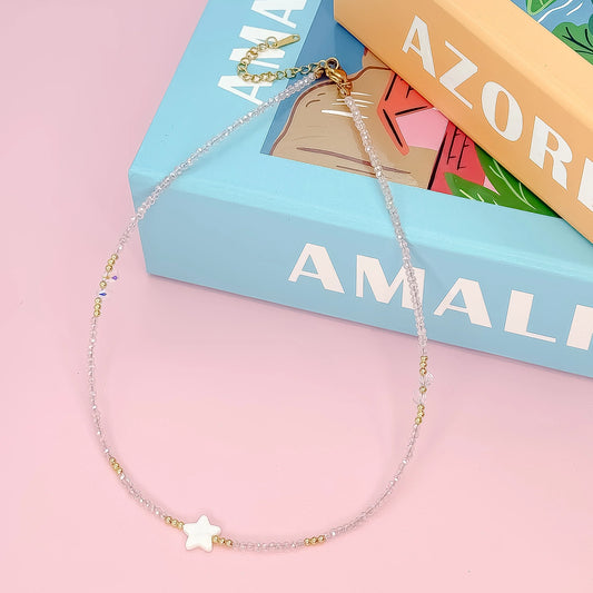 Star Girl Necklace Light Pink