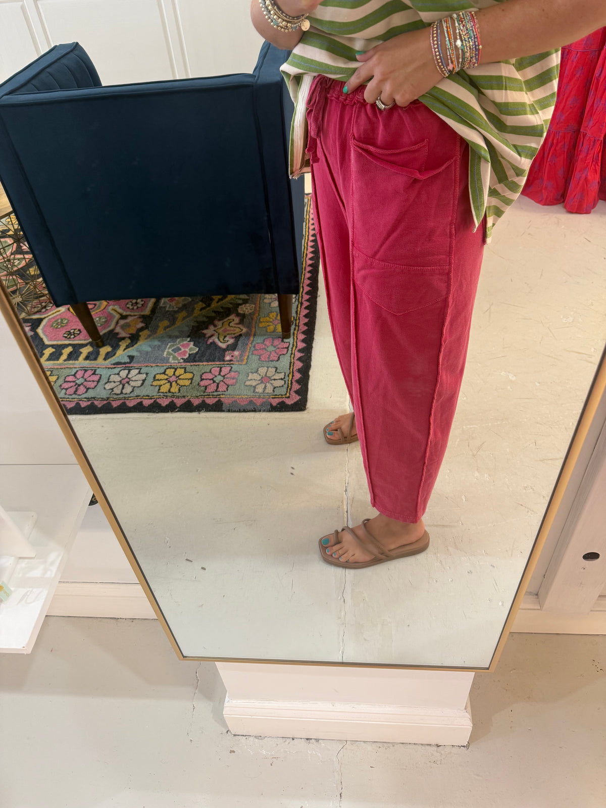 Atlas Red Washed Pants