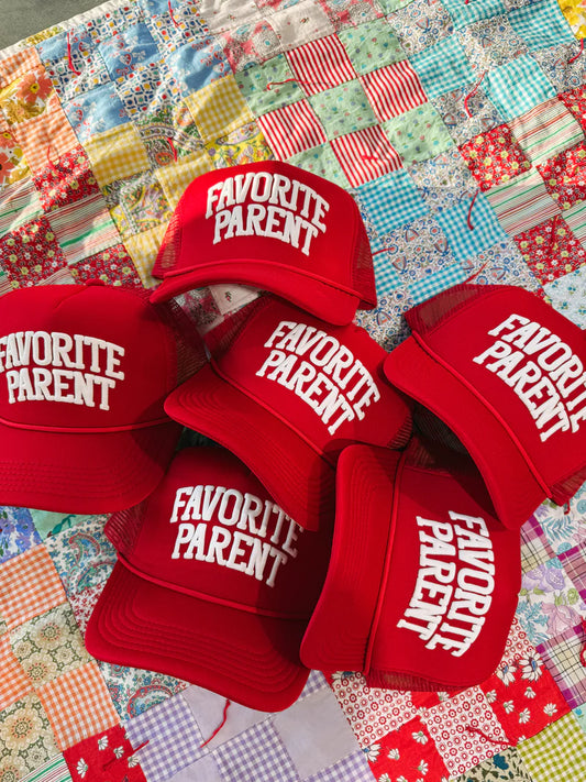 Favorite Parent Trucker Red