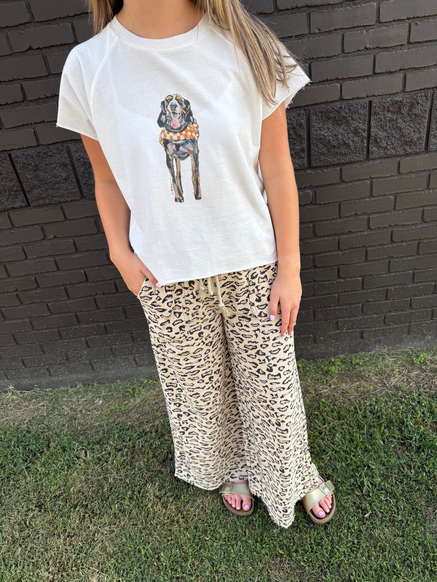 Tatum Leopard Pants Taupe
