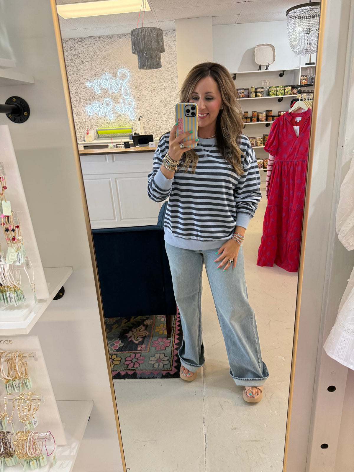 Z Supply The Everyday Striped Crew Eclipse