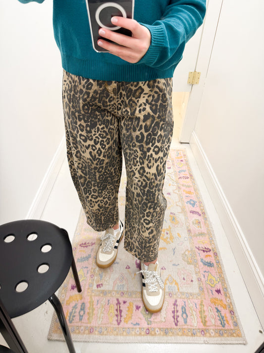 Lizzie Leopard Barrel Pants