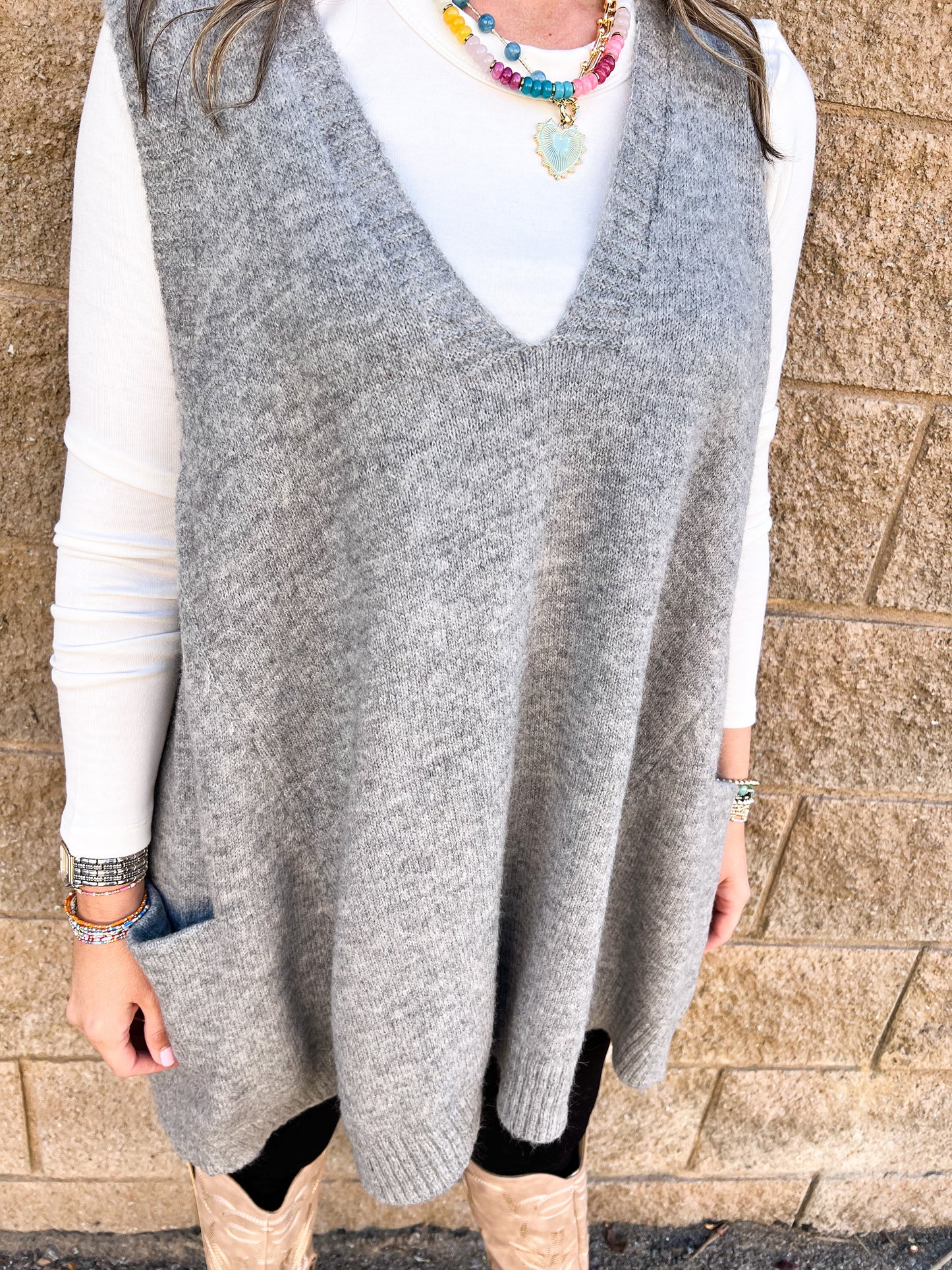 Arnett Sweater Tunic Grey