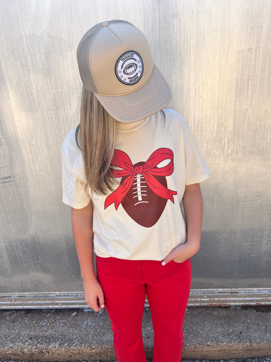 Football Bow Tee