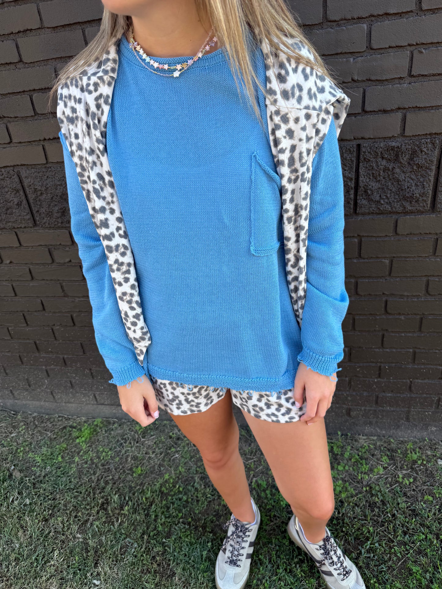Z Supply Luxe Leopard LS Top