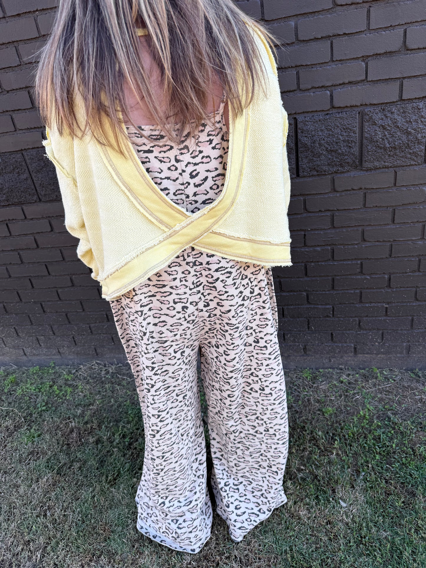 Yaya Open Back Yellow Top