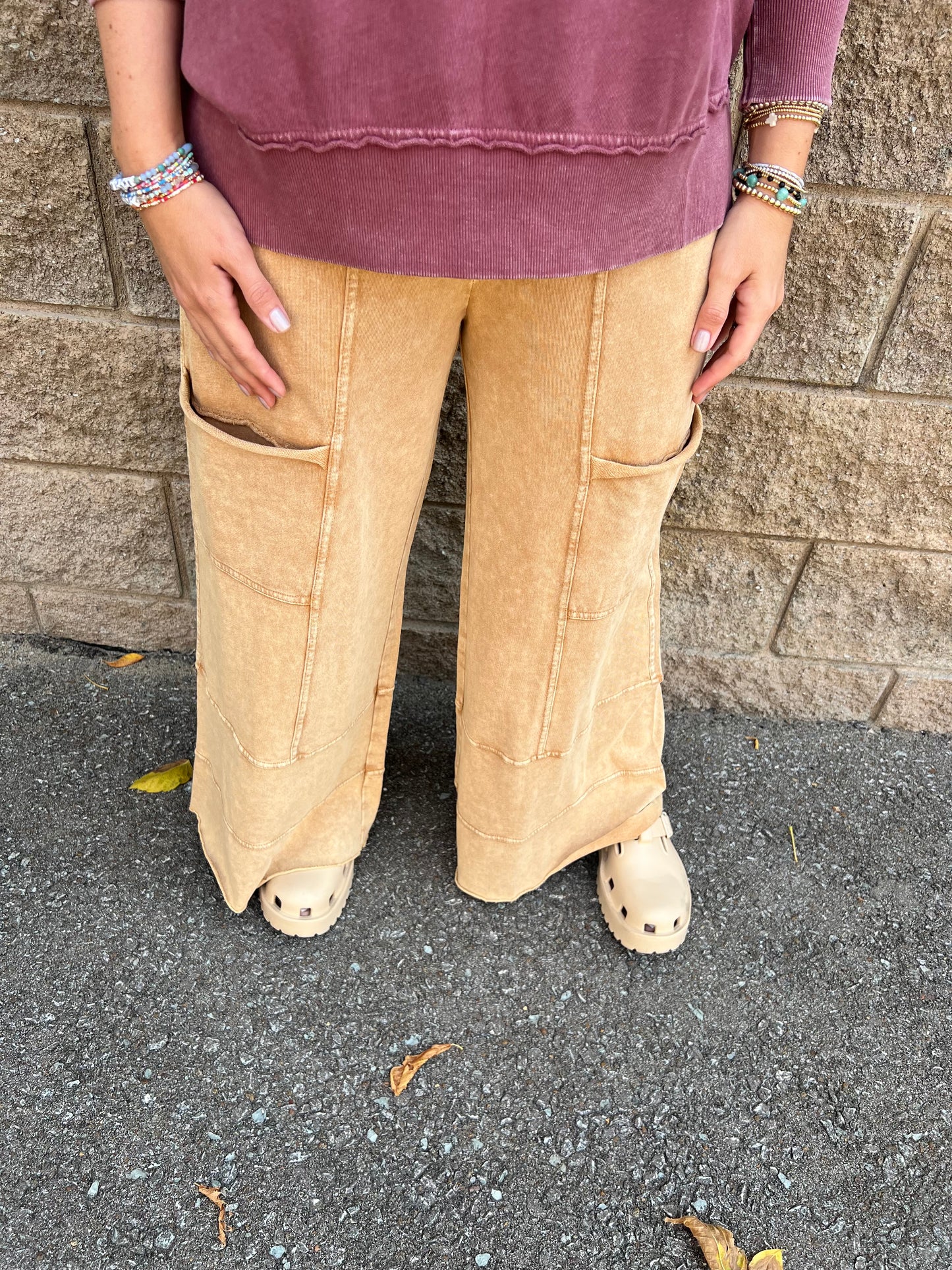 Willow Pocket Wide Leg Camel