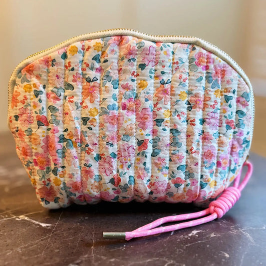 Floral Pink Cosmetic Case