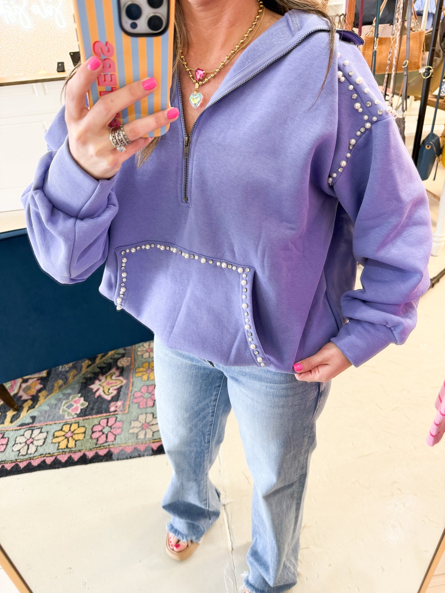Peri Jeweled Hoodie