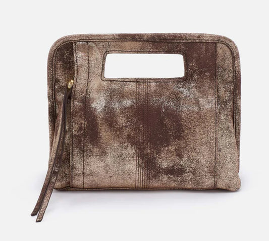 Hobo Ace Clutch Cocoa Platinum