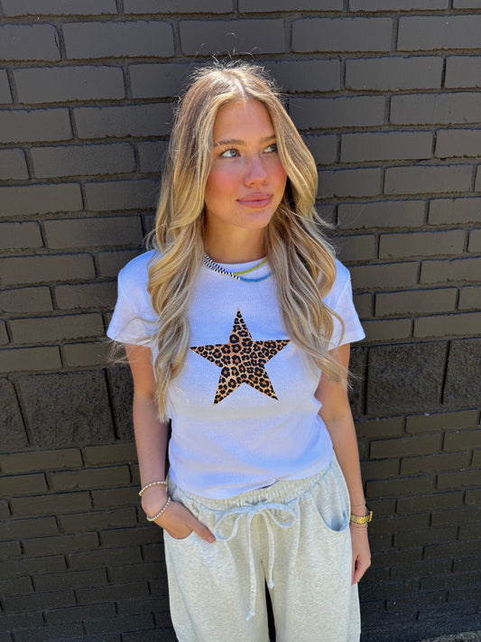 Leopard Stars Tee