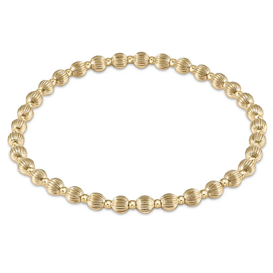 E Newton Dignity Grateful 4mm Gold Bracelet