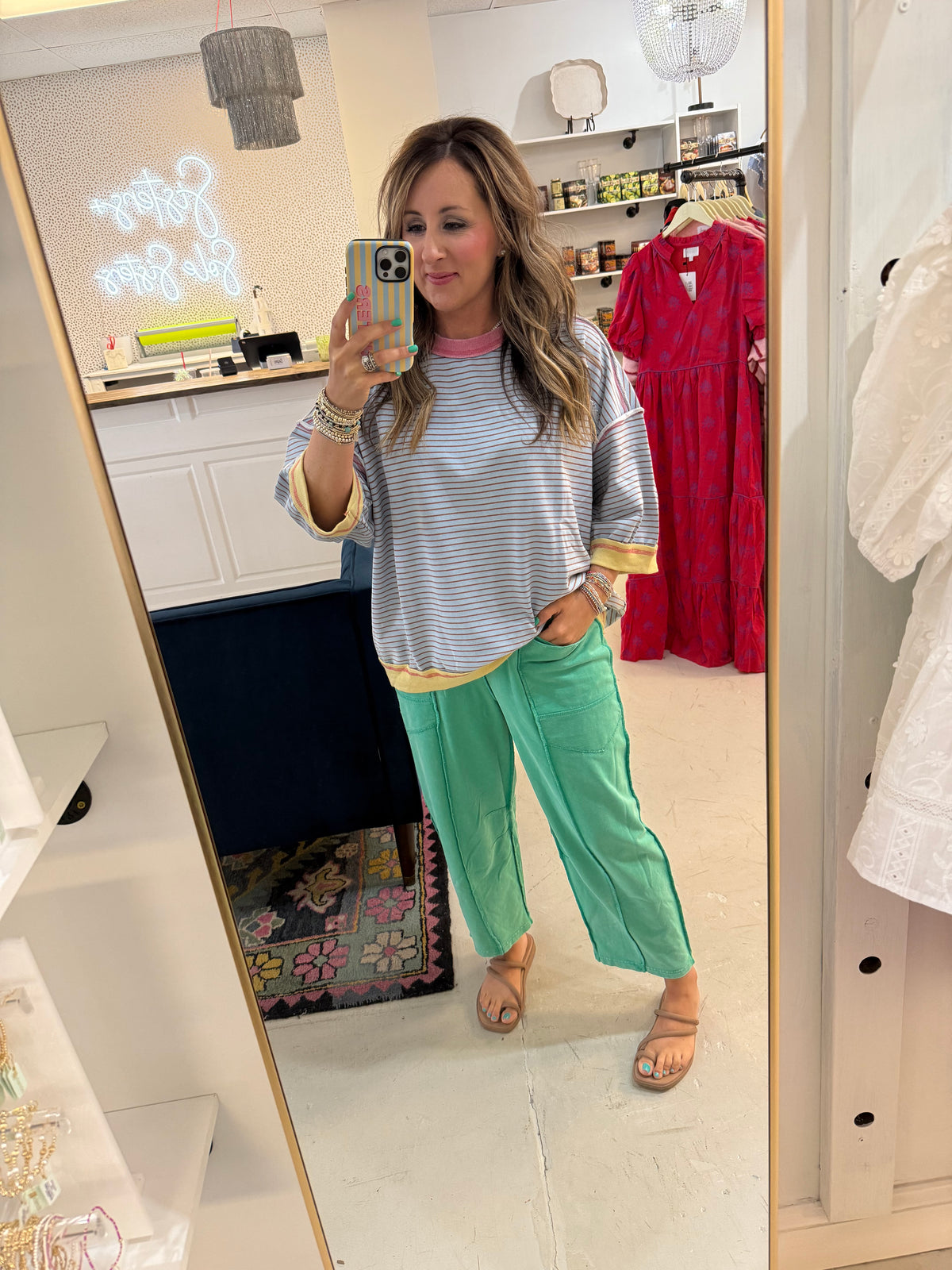 Atlas Green Washed Pants