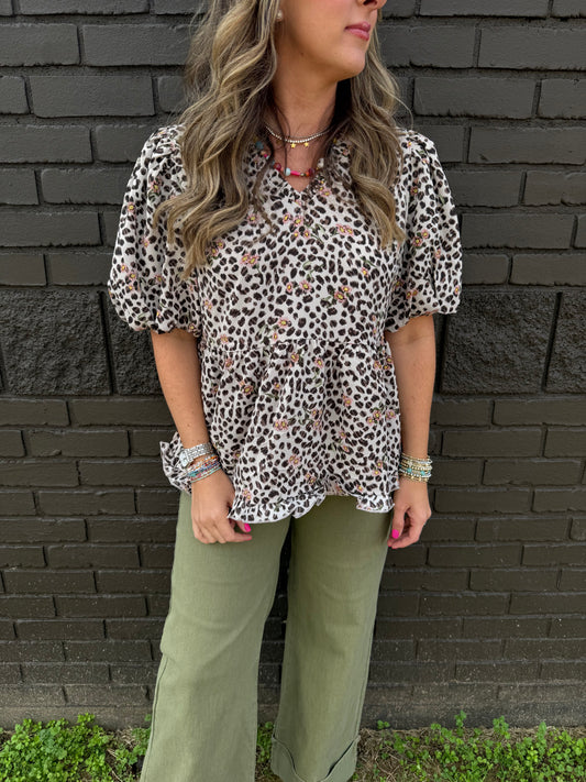 Elly Leopard Top