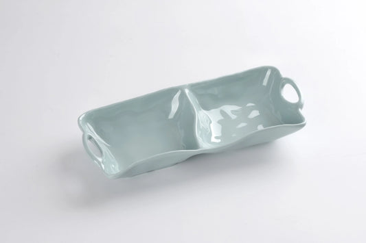 2 Section Server in Shatterproof Melamine Aqua