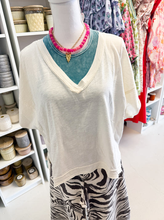 Lucia Cream Top