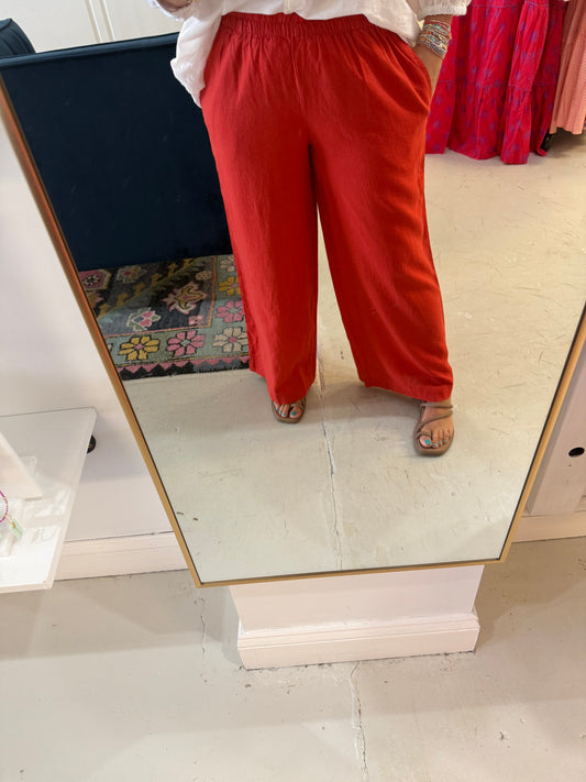 Z Supply Scout Linen Pant Chilipepper