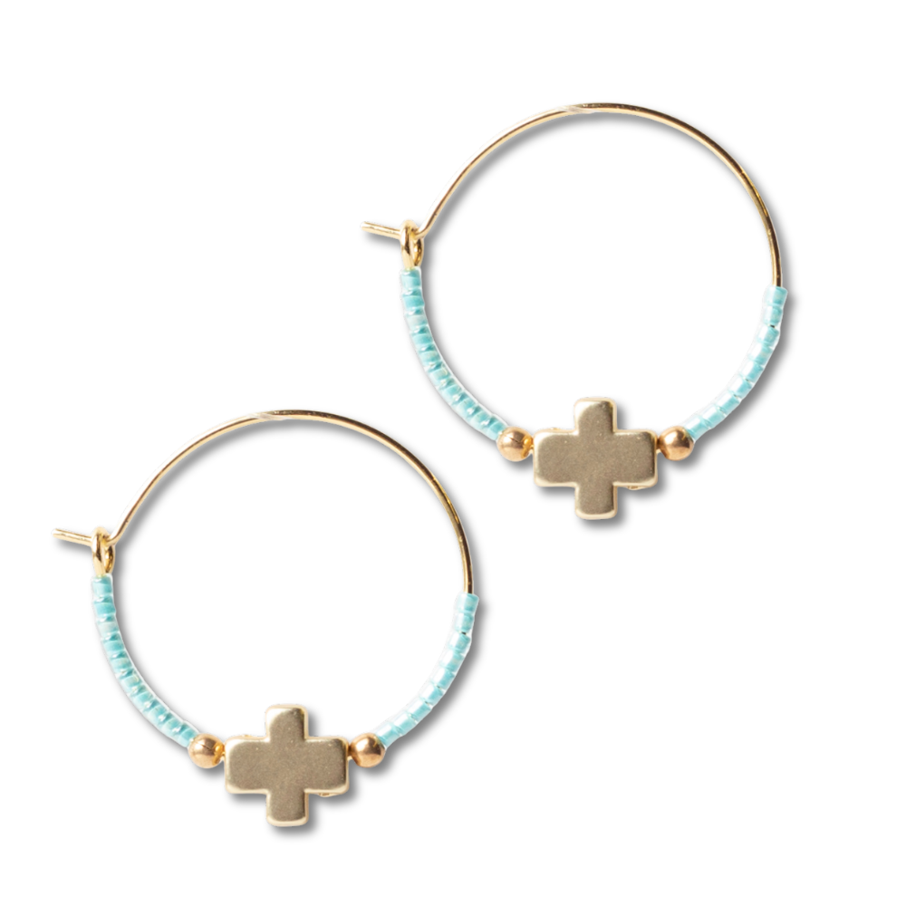 Faithful Earrings: Sky Blue