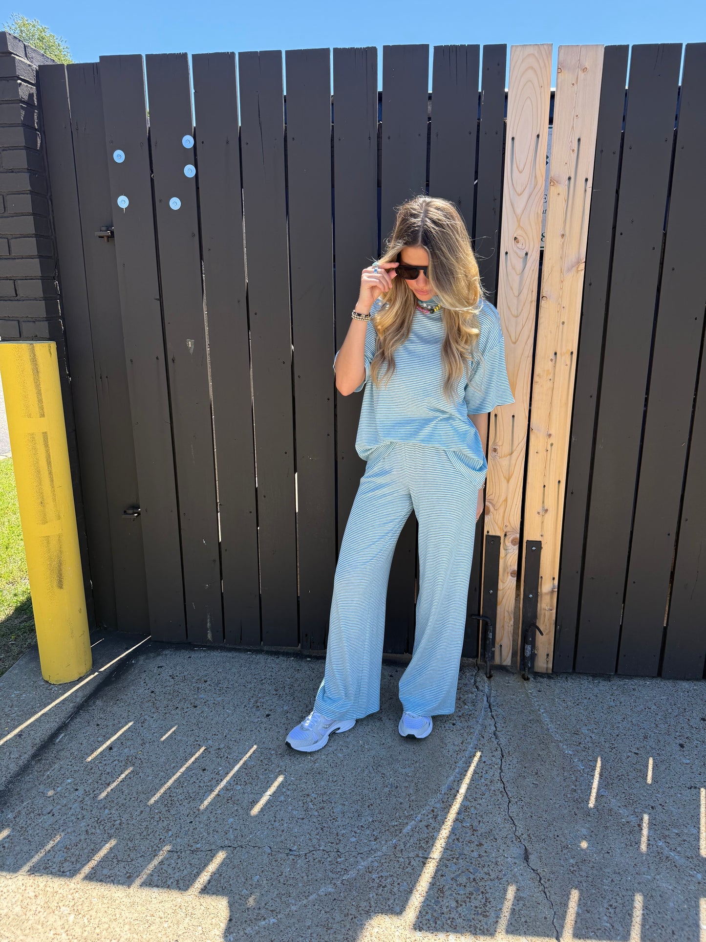 Lola Stripe Pants Blue