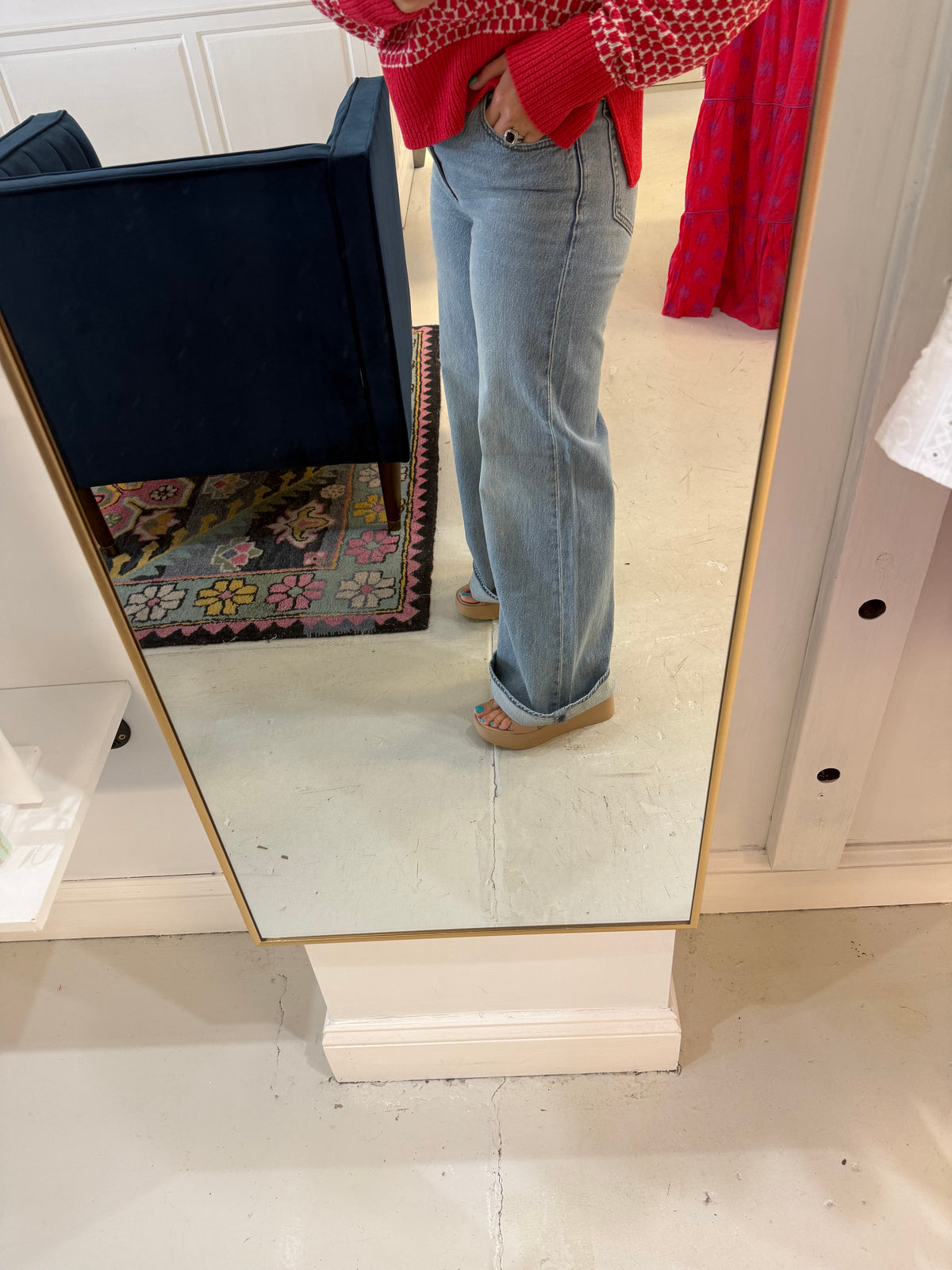 Z Supply The Stunner Mid Rise Wide Leg Jean