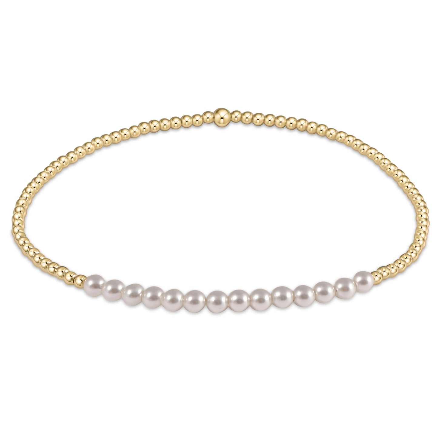 E Newton Gold Bliss 2mm Pearl Bracelet