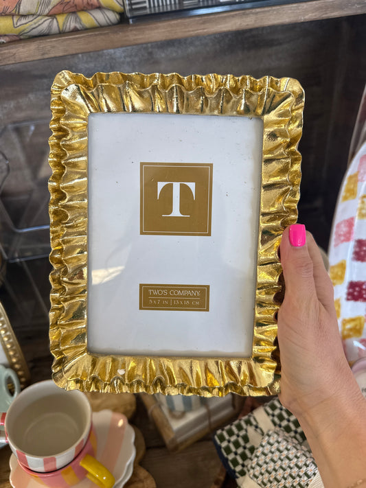 Gold Ruffle 5x7