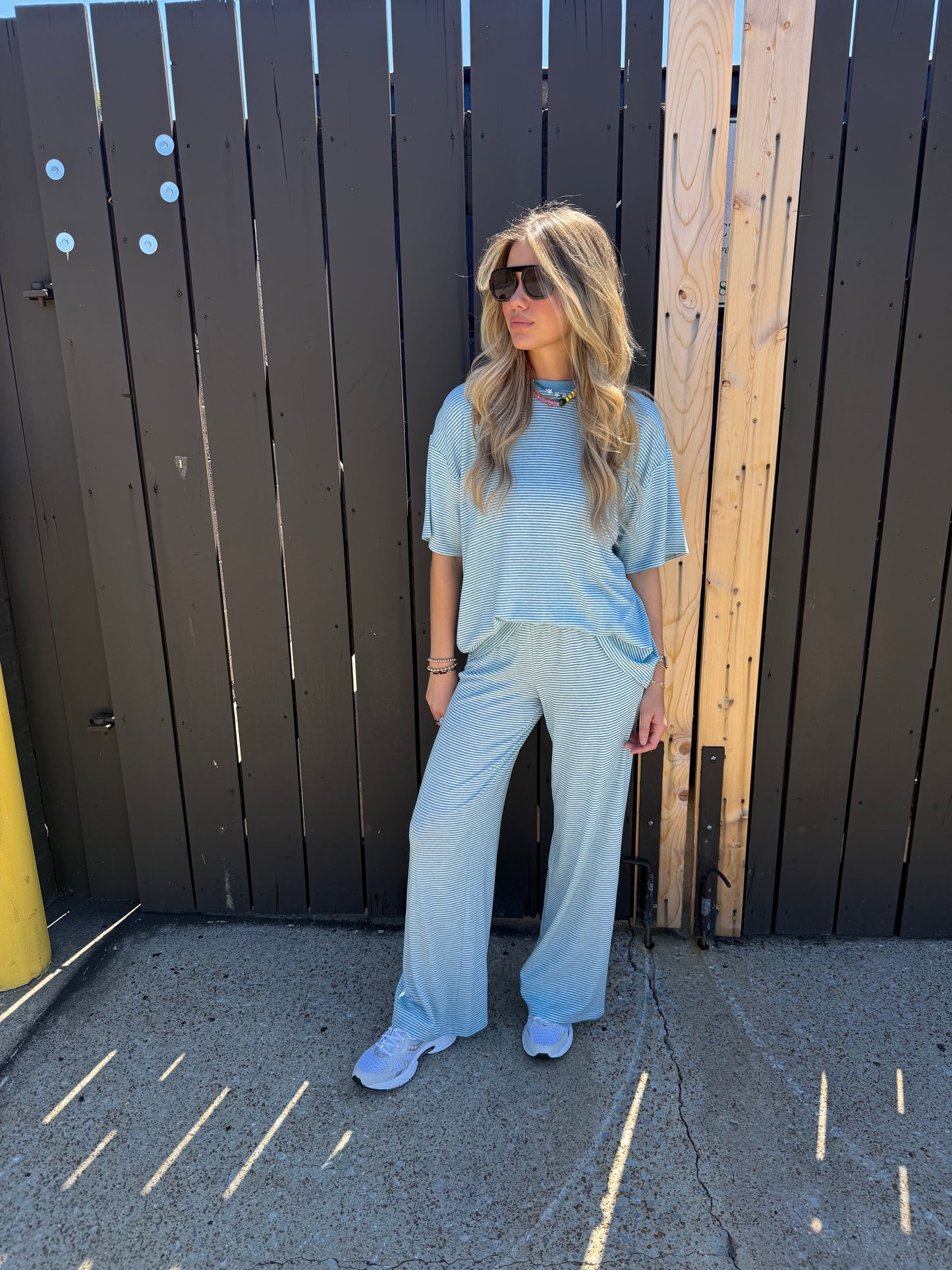 Lola Stripe Pants Blue