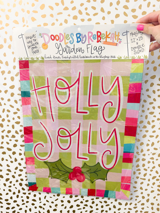 Holly Jolly Garden Flag
