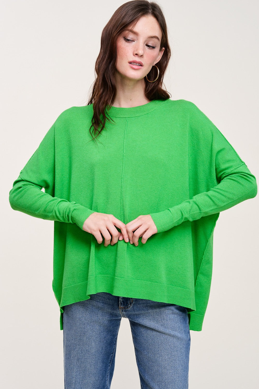 Green Dolman Sweater