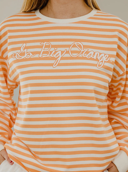 Go Big Orange Stripe Top