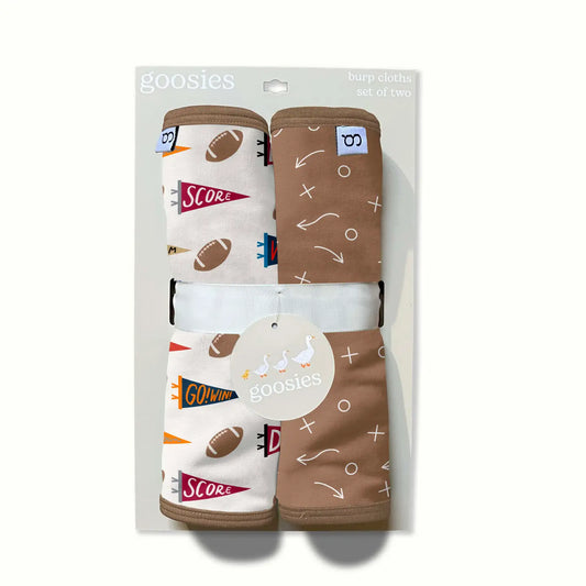 Goosies Varsity Football Flags- Burp Cloth Set